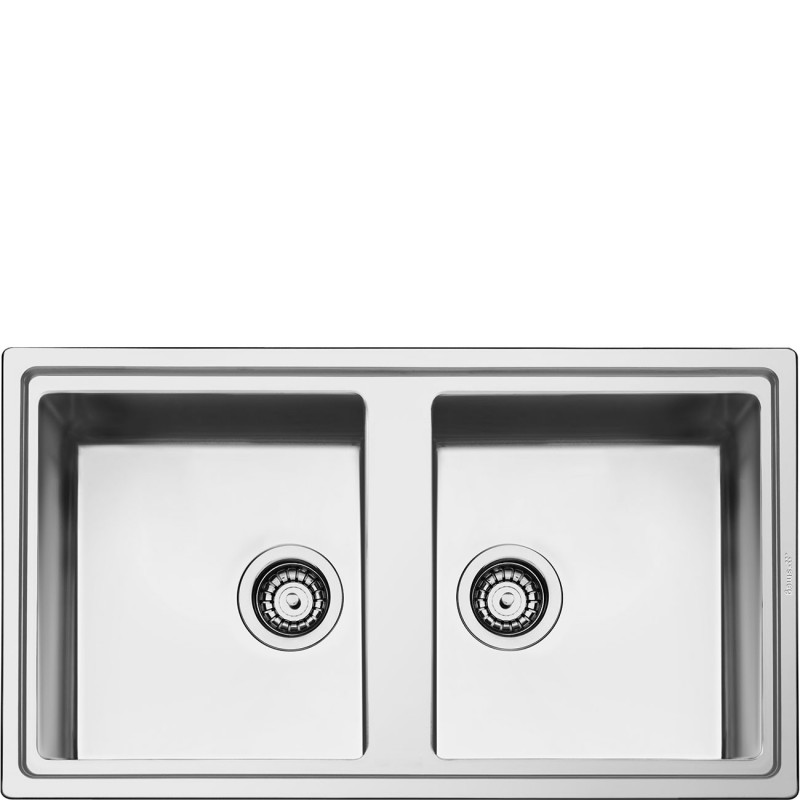 Smeg - Zlewozmywak nablatowy LDR862-2 Mira Stal nierdzewna