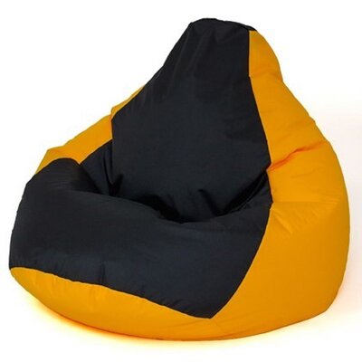 Pufa worek GO GIFT Grusza XL Czarno-żółty 130 x 90 cm