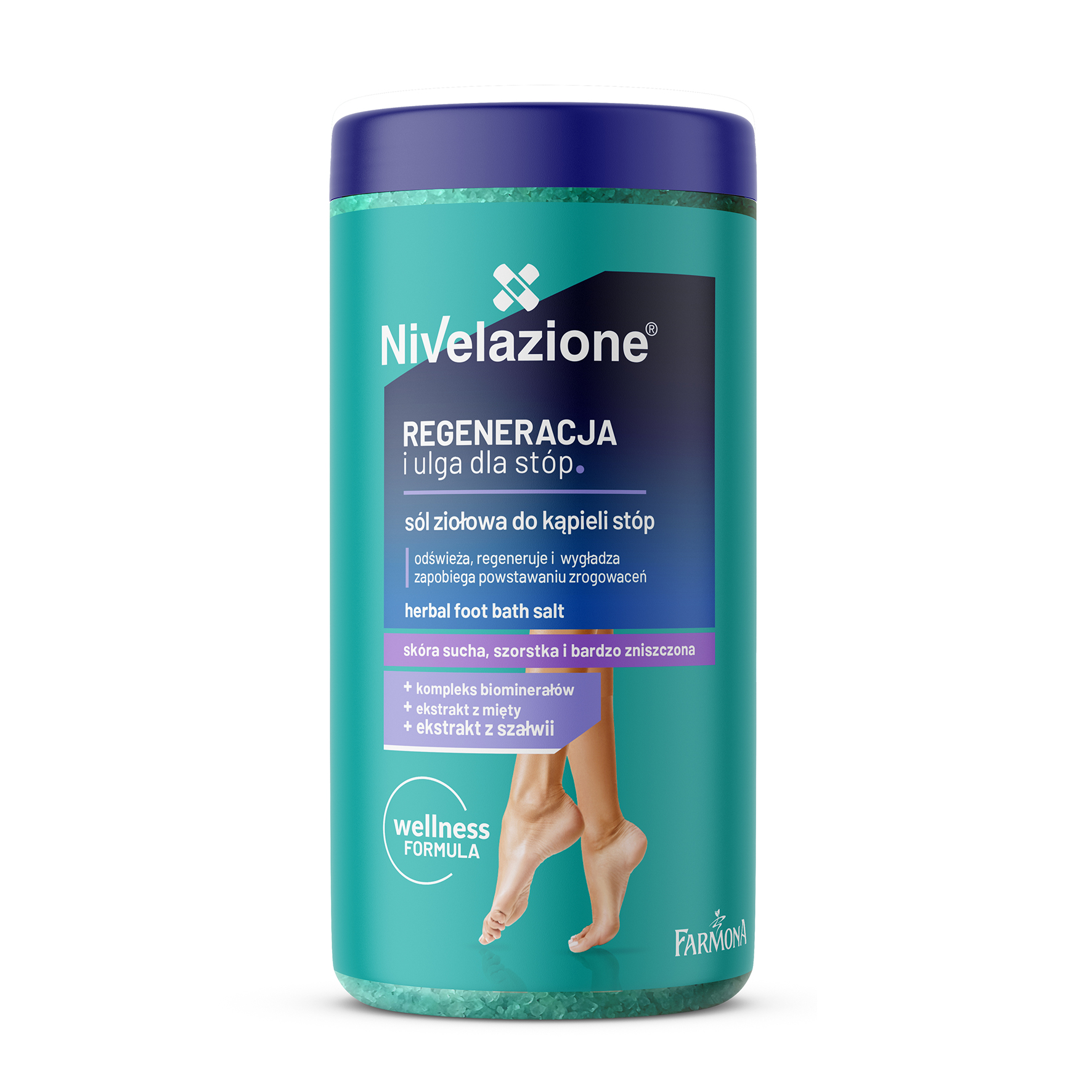 Nivelazione Regeneracja I Ulga sól ziołowa do kąpieli stóp, 600 g