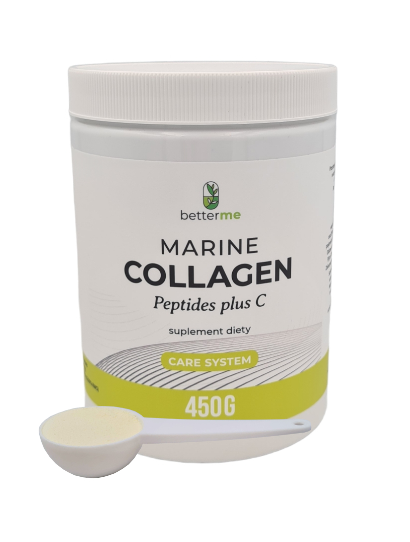 BetterMe Marine Collagen Peptides + C suplement diety kolagen rybi w proszku, 450 g