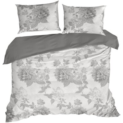 Pościel EUROFIRANY Sara 160 x 200 cm Biało-szary