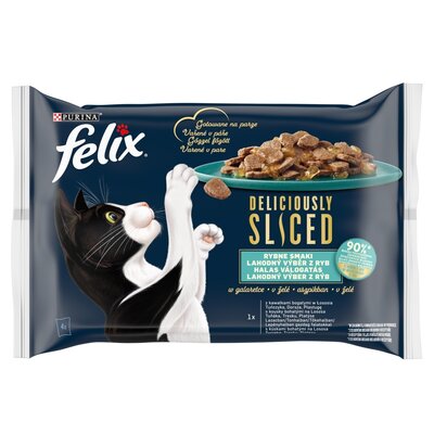 Karma dla kota FELIX Deliciously Sliced Rybne Smaki (4 x 80 g)