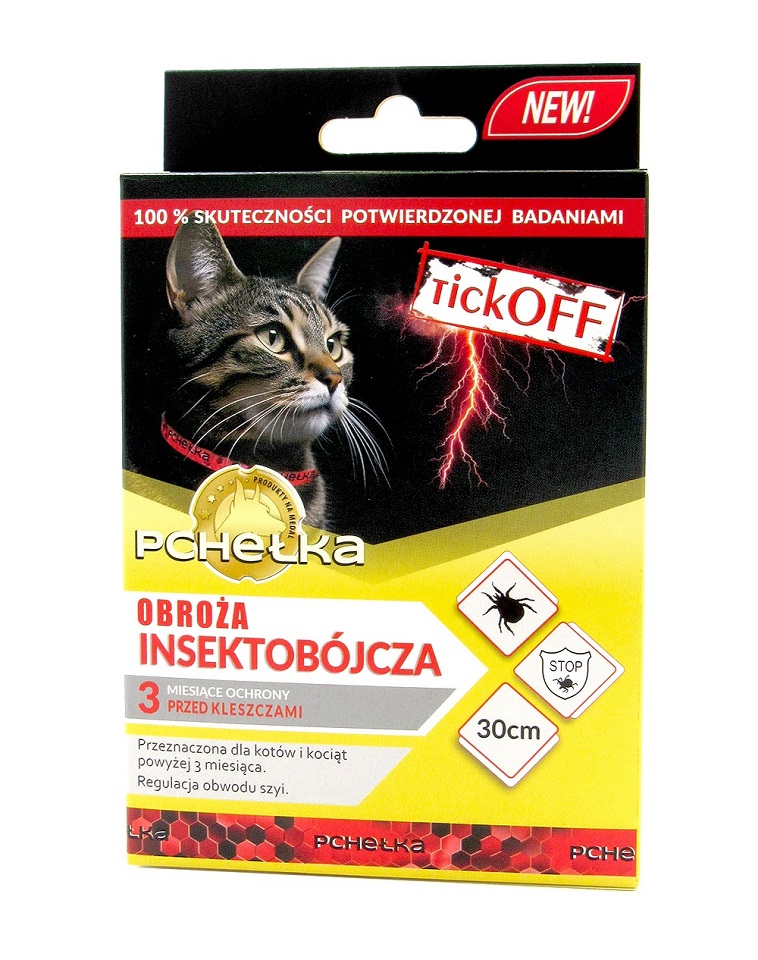 PCHEŁKA TickOff Obroża insektobójcza dla kota 30 cm