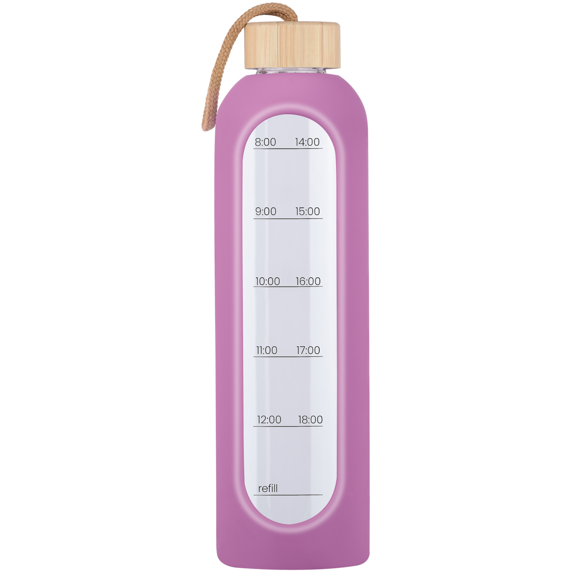 KiCA Hydro Glass butelka szklana, poj. 1000 ml, fioletowa, 1 szt.