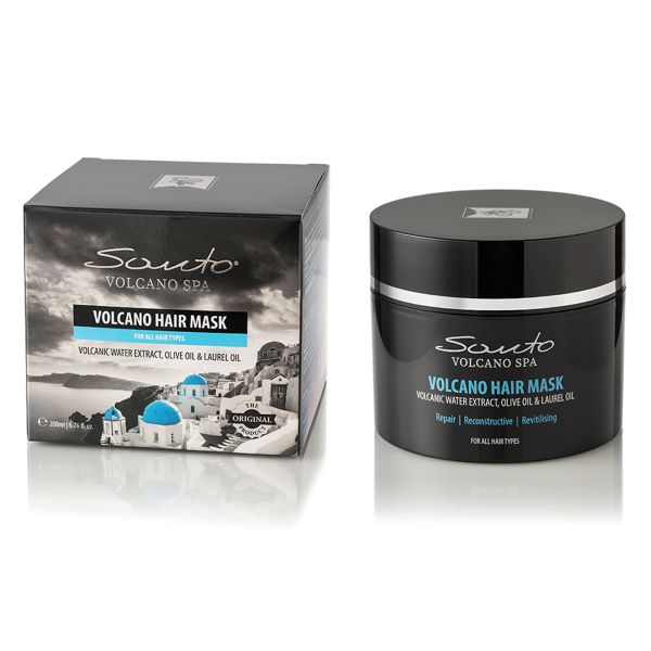 Santo Volcano Spa odbudowująca maska do włosów zniszczonych oraz suchych, 200 ml