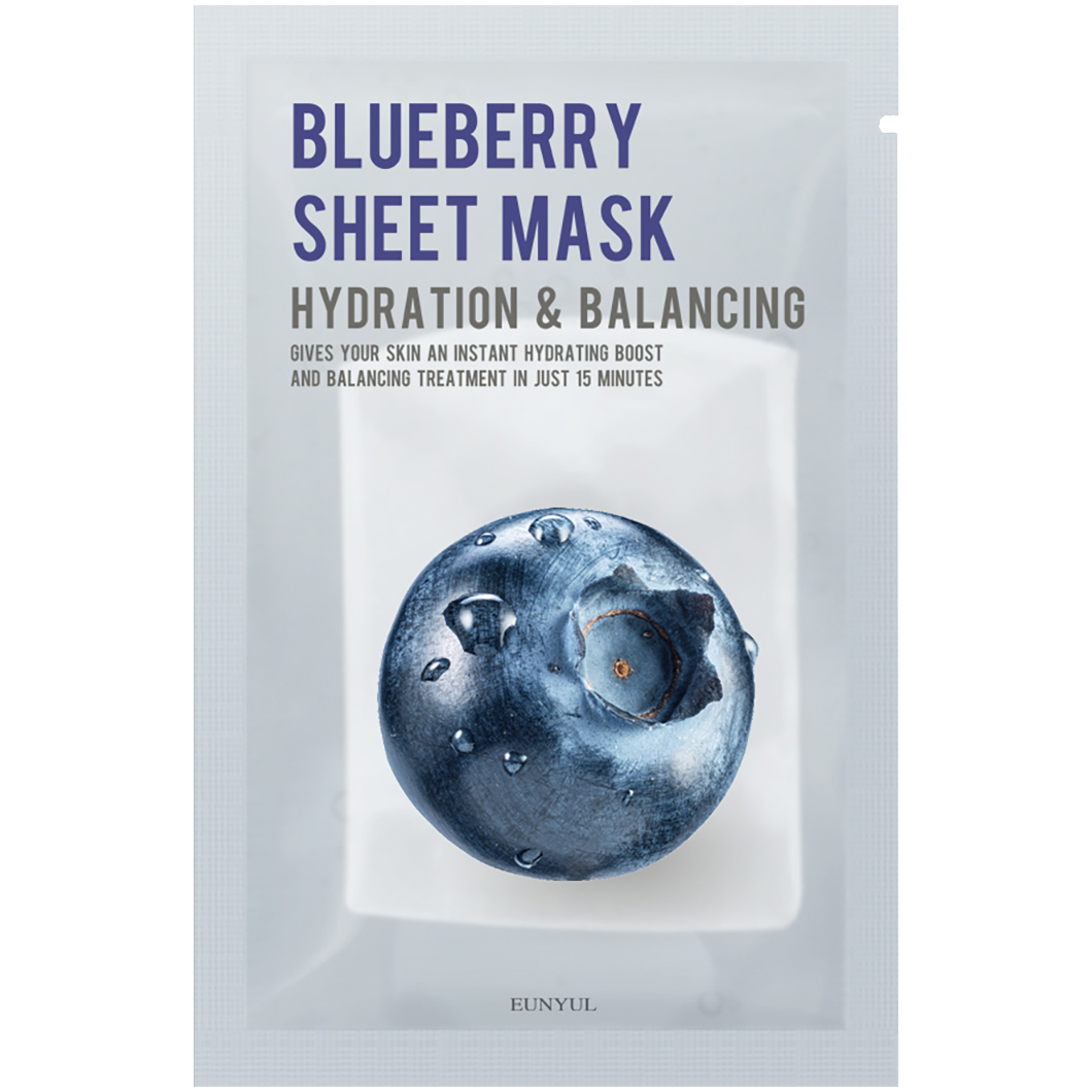 Eunyul Blueberry nawilżająca maska do twarzy, 22 ml