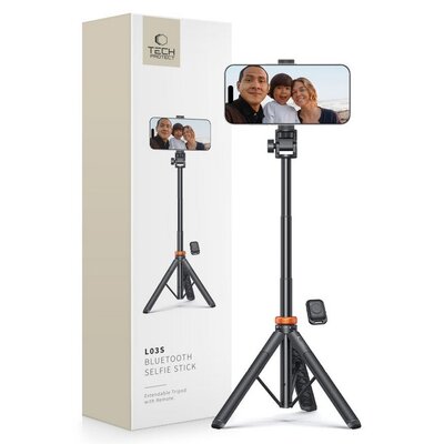 Uchwyt selfie TECH-PROTECT L03S Bluetooth Tripod Czarny