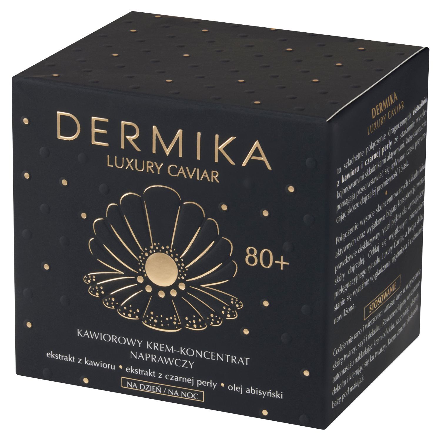 Dermika Luxury Caviar kawiorowy krem-koncentrat naprawczy do twarzy 80+ na dzień i noc, 50 ml