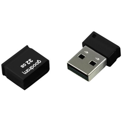 Pendrive GOODRAM UPI2 32GB, USB 2.0, Odczyt 20 Mb/s, Zapis 5 Mb/s Czarny