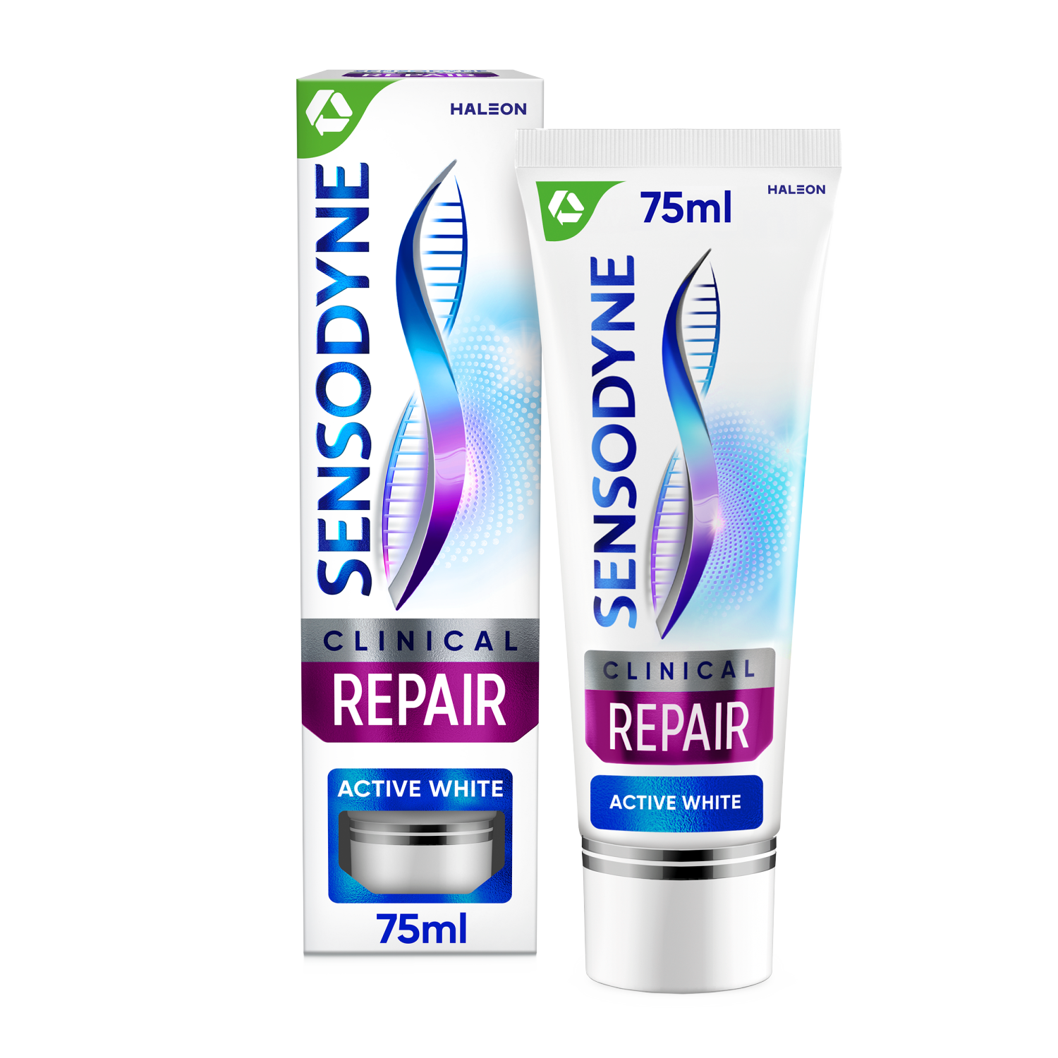 Sensodyne Clinical Repair Active White pasta do mycia zębów z fluorkiem, 75 ml