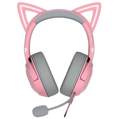Słuchawki RAZER Kraken Kitty V2 Nauszne, Dźwięk przestrzenny Różowy