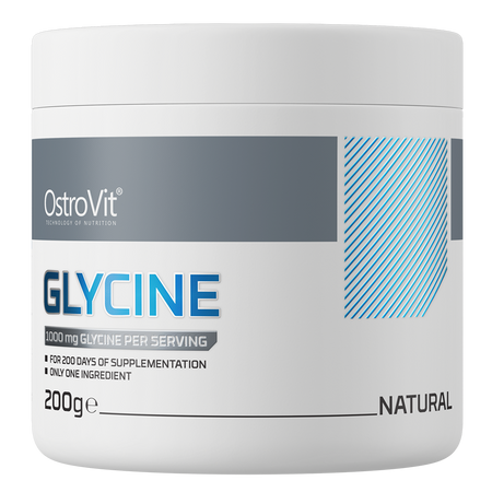 OstroVit Glicyna suplement diety o smaku naturalnym, 200 g