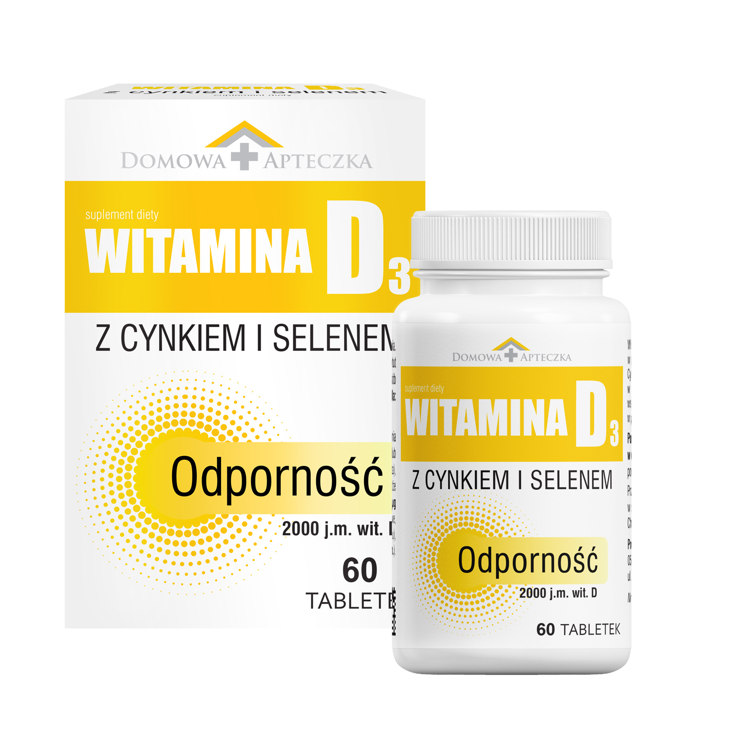 Domowa Apteczka suplement diety witamina D3 z cynkiem i selenem, 60 kaps./1 opak.