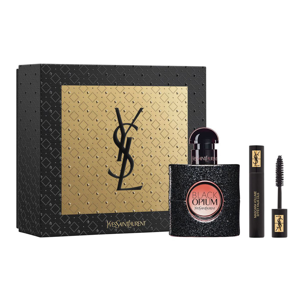 Yves Saint Laurent Black Opium zestaw damski: woda perfumowana, 30 ml + tusz do rzęs Effet Faux Cils No.1, 2 ml