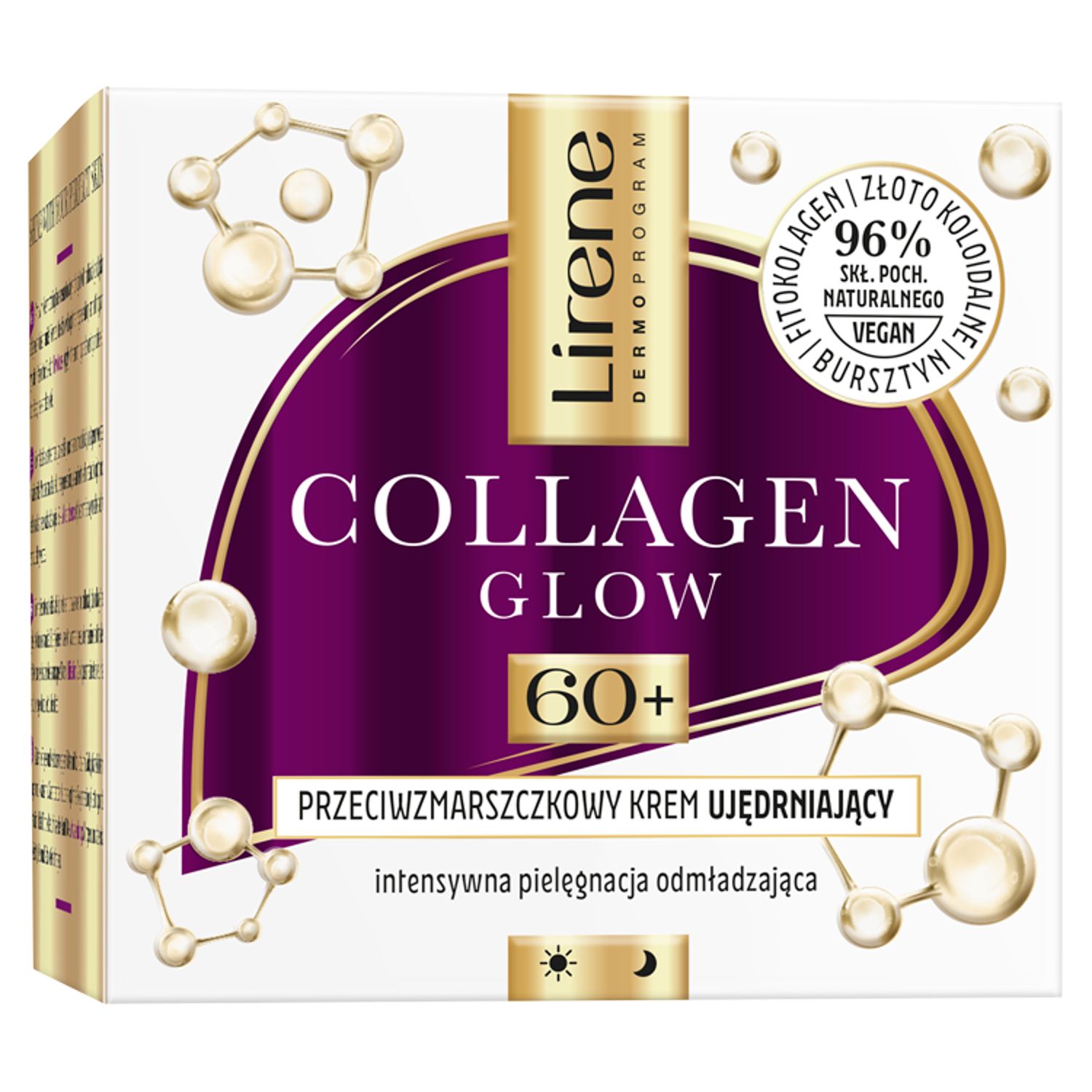 Lirene Collagen Glow przeciwzmarszczkowy krem ujędrniający do twarzy 60+, 50 ml