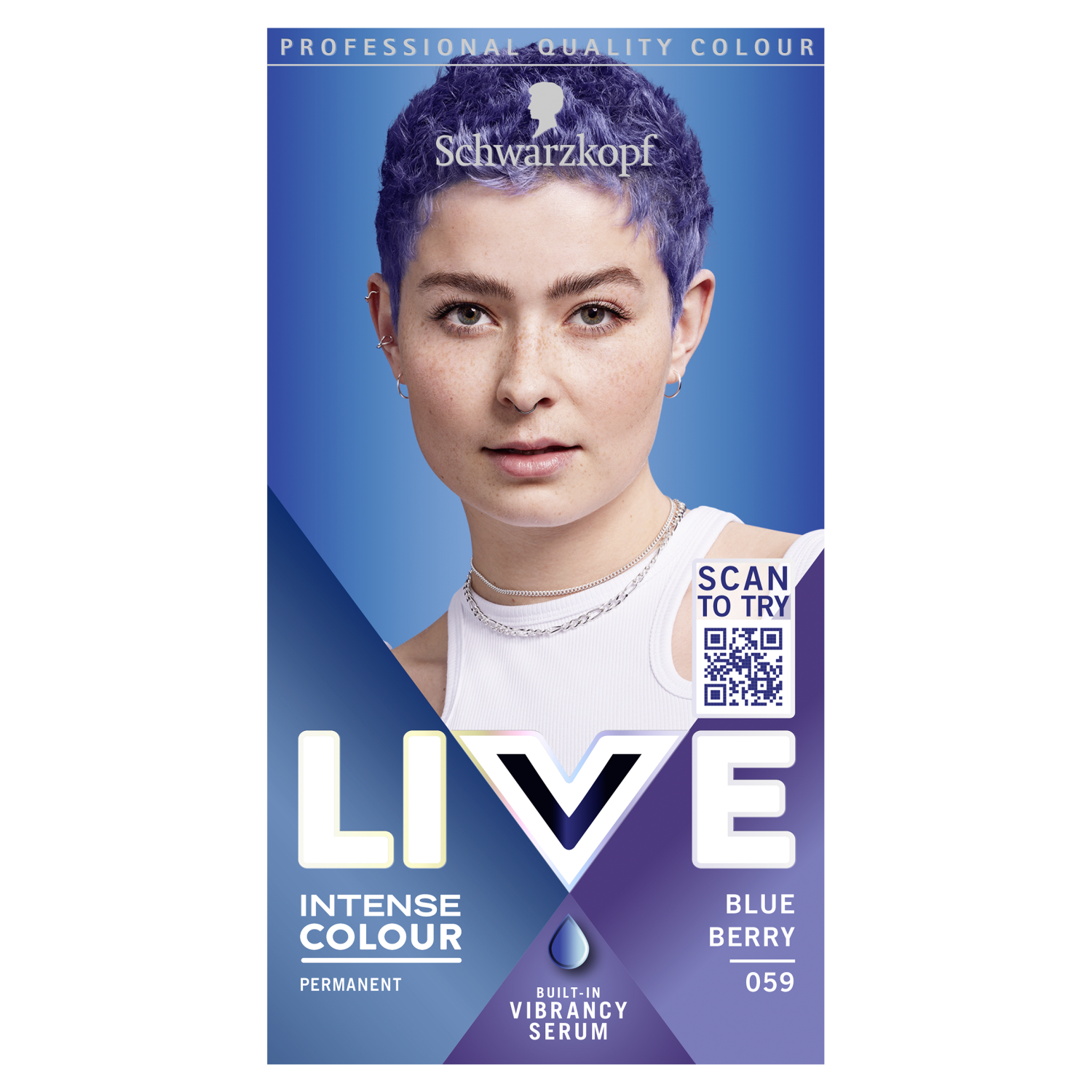 Schwarzkopf Live Intense Colour Blue farba do włosów Berry 059