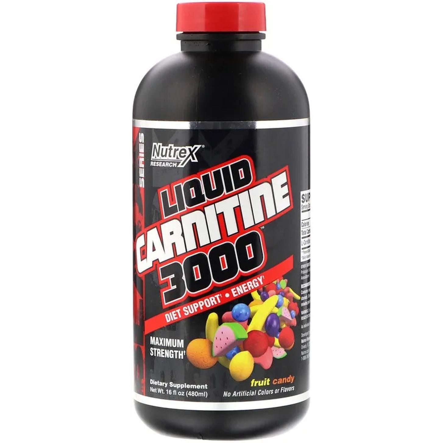 Nutrex Liquid Carnitine 3000 suplement diety płynna karnityna, Zielone jabłko, 480 ml
