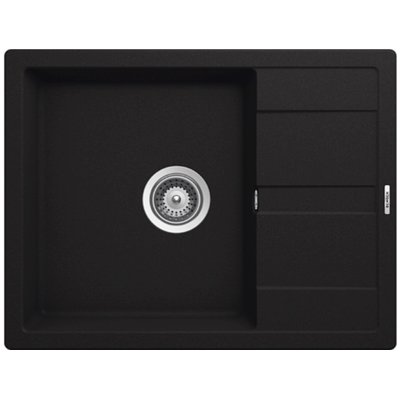 Zlewozmywak jednokomorowy z ociekaczem SCHOCK Ronda D-100L Onyx 50x65