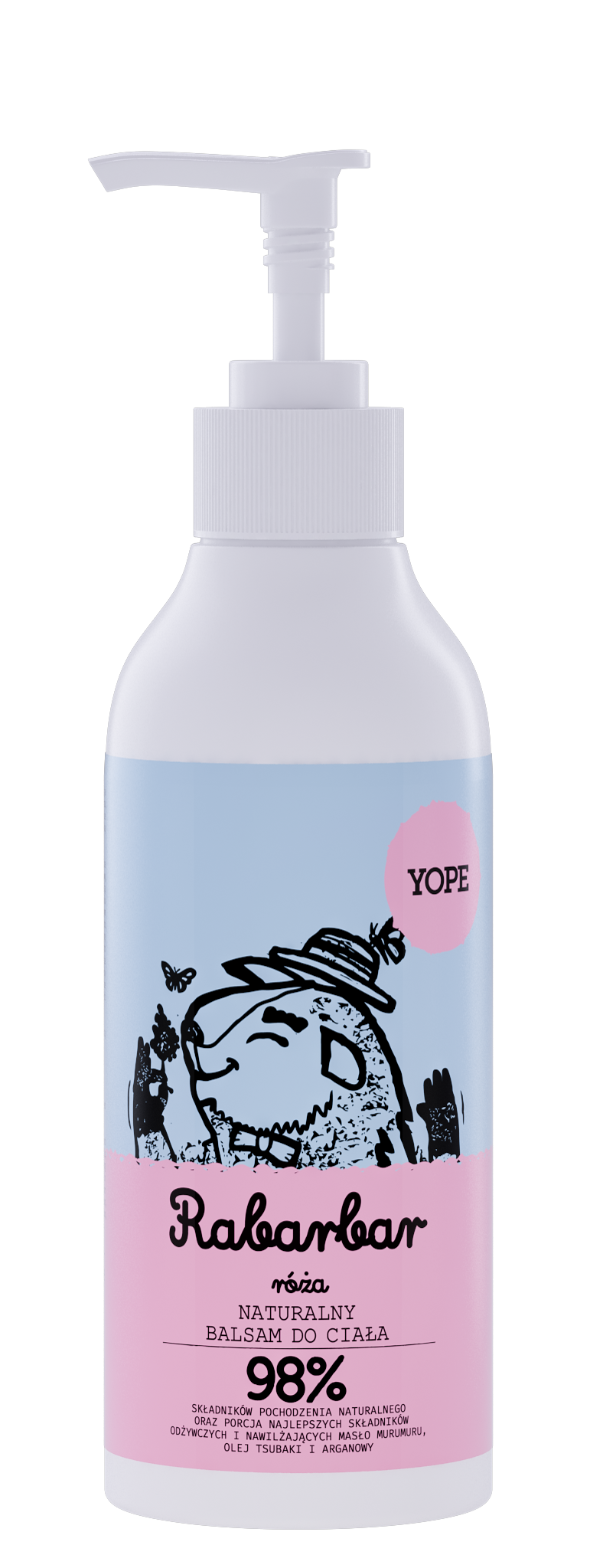 YOPE balsam do rąk i ciała rabarbar i róża, 300 ml