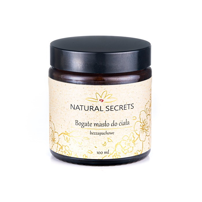 Natural Secrets masło do ciała bezzapachowe dla dzieci, 100 g