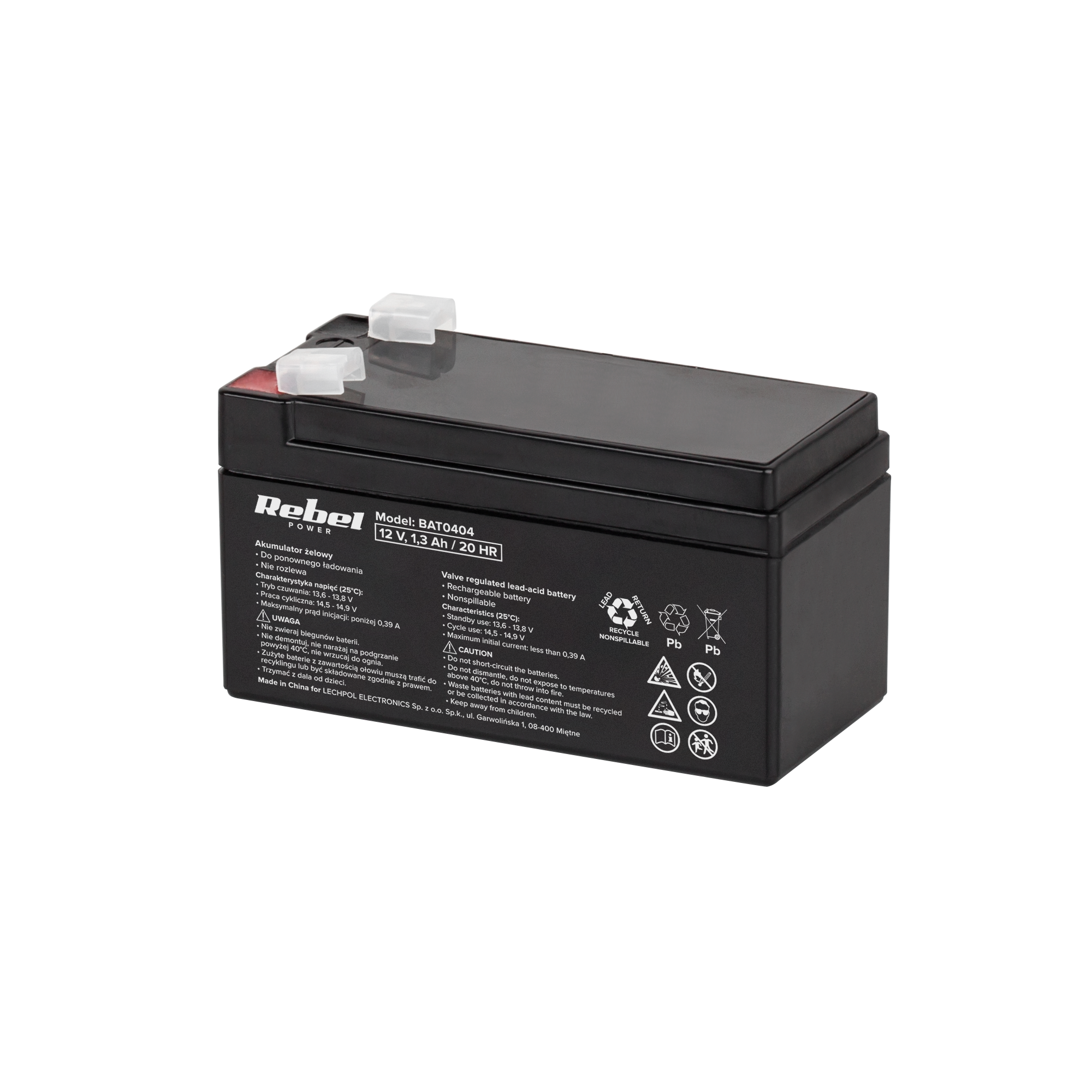 Akumulator żelowy 12 V / 1,3 Ah