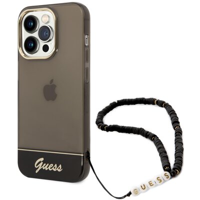 Etui GUESS Translucent Strap do Apple iPhone 14 Pro Czarny
