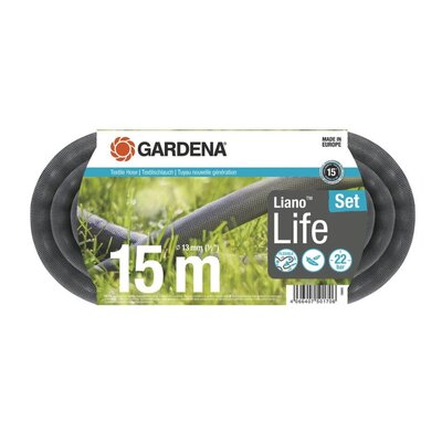 Wąż ogrodowy tekstylny GARDENA Liano Life zestaw 1/2" 15 m 18445-20