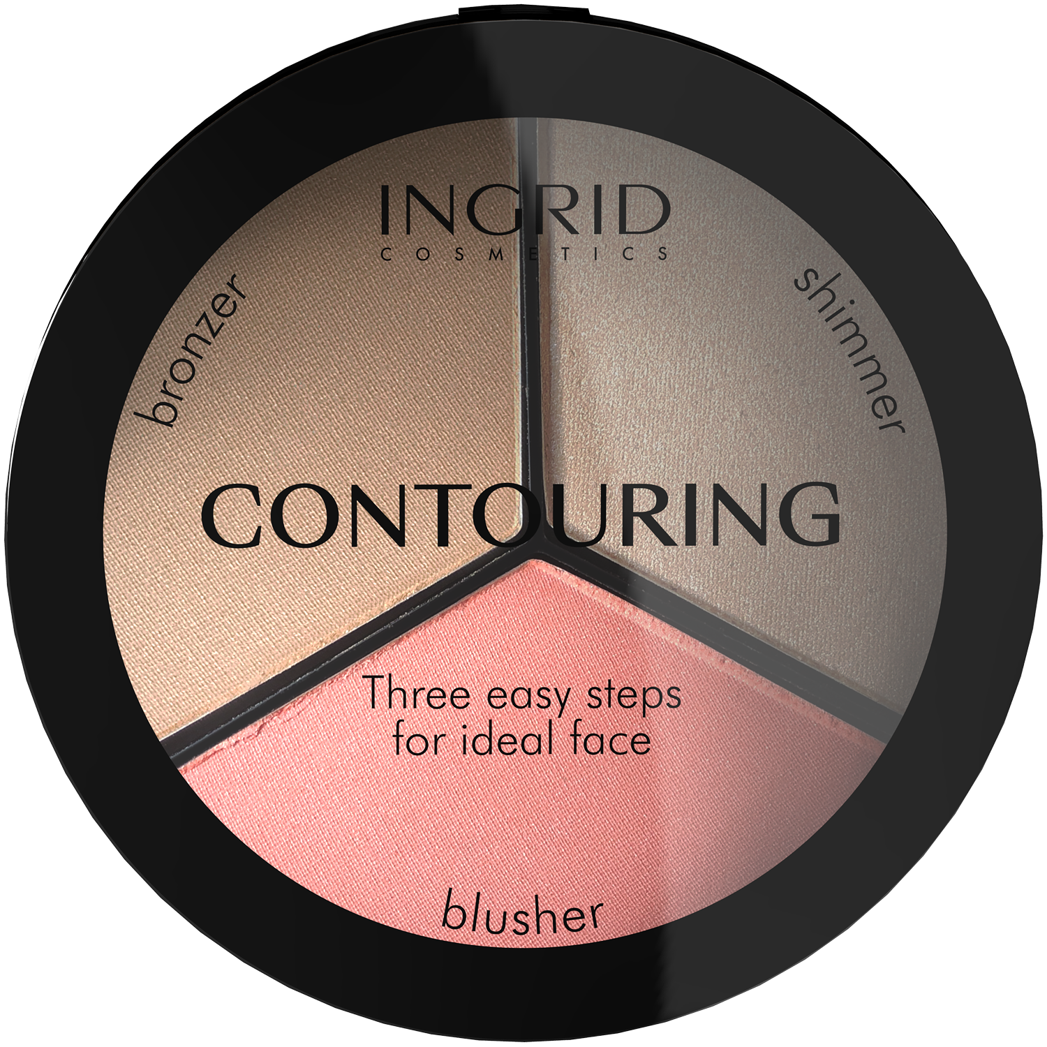 Ingrid Ideal Face Contouring paleta w kamieniu do konturowania twarzy, 19 g