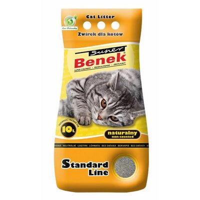 Żwirek dla kota SUPER BENEK Standard Naturalny 10111 10 L