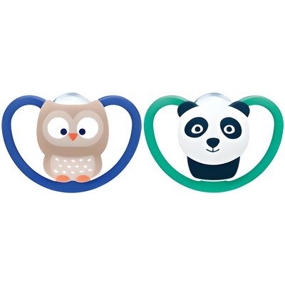 Smoczek NUK Space 18-36 m Zielony (2 sztuki)