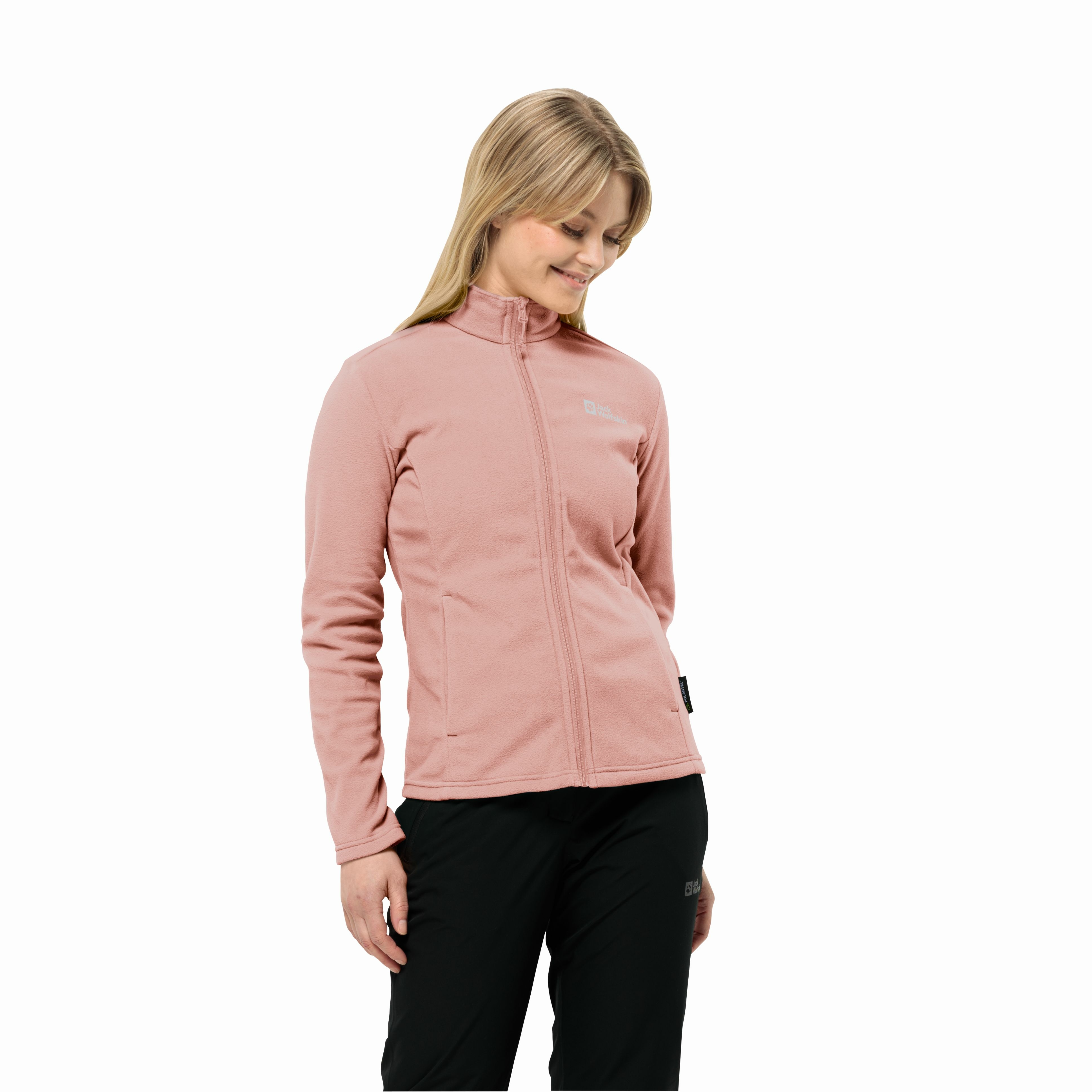 Damska bluza polarowa Jack Wolfskin TAUNUS FZ W rose dawn - L