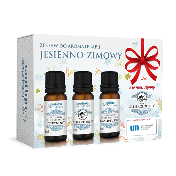 Optima Natura zestaw Jesienno-Zimowy: olejek Złodziei, 10 ml + olejek Cytrynowy, 10 ml + olejek Eukaliptusowy, 10 ml