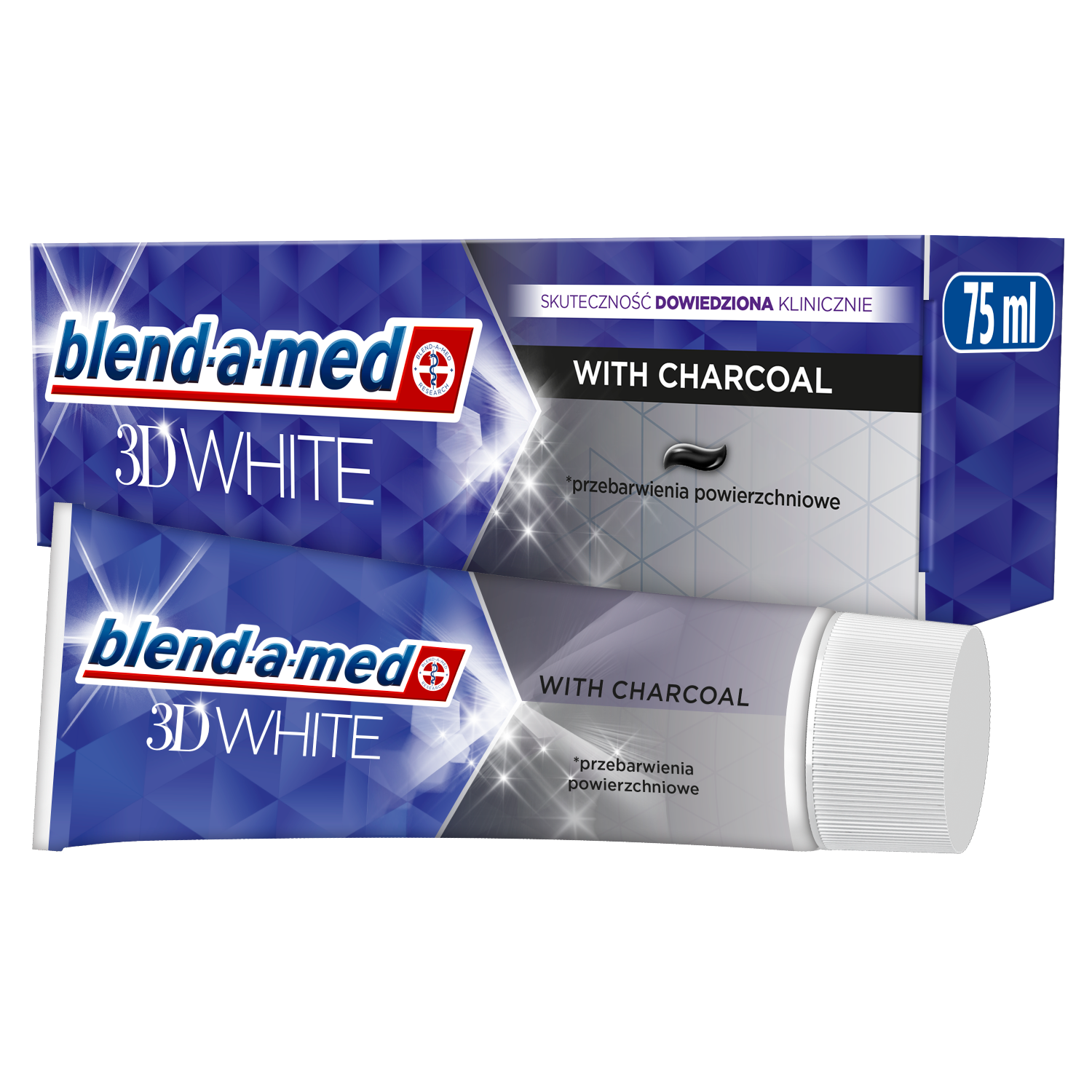 Blend-A-Med 3D White With Charcoal pasta do mycia zębów, 75 ml