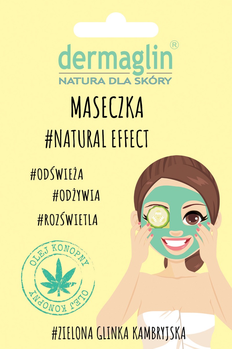 Dermaglin #Natural Effect odświeżająca maseczka do twarzy, 20 g