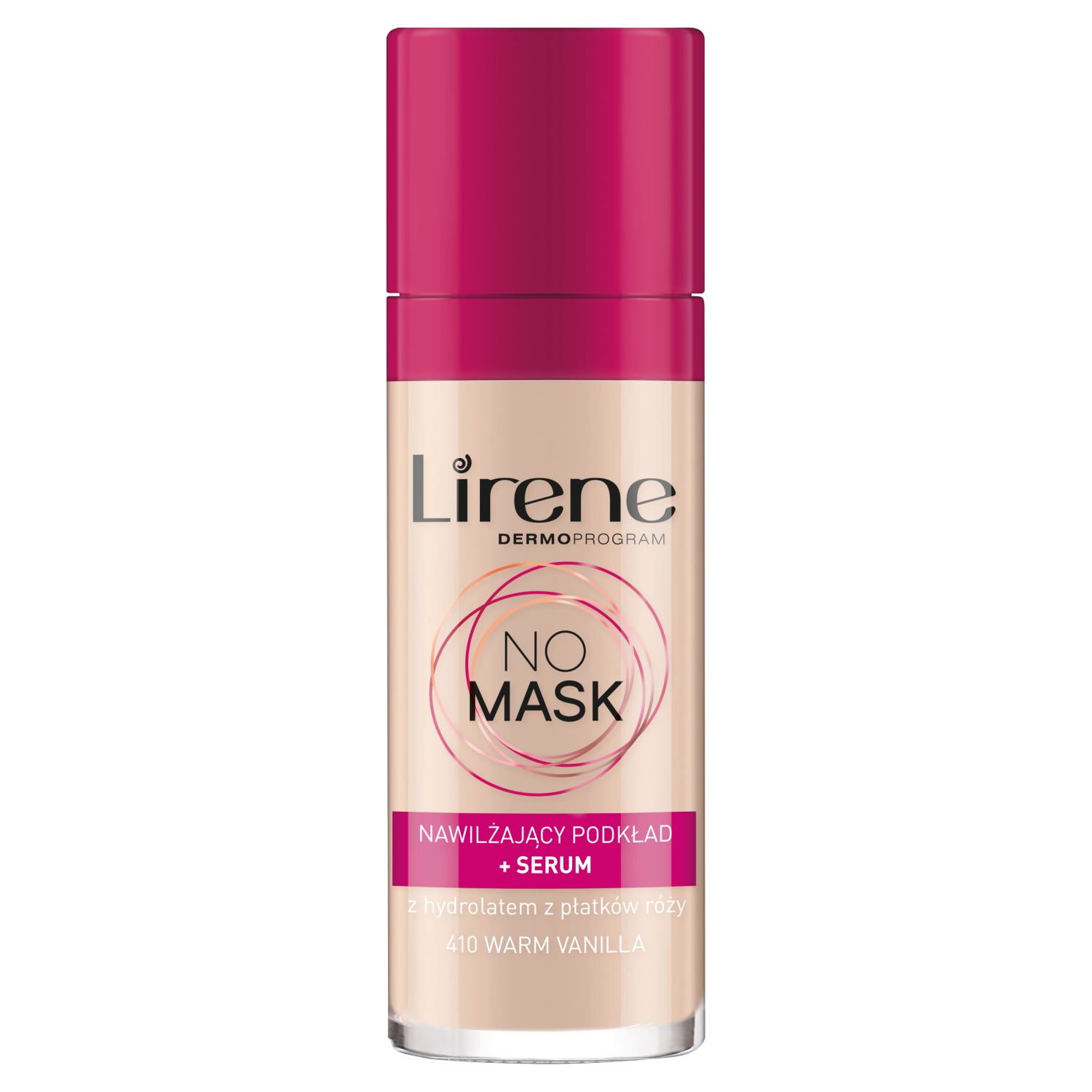 Lirene No Mask nawilżający podkład + serum do twarzy 410 warm vanilla, 30 ml