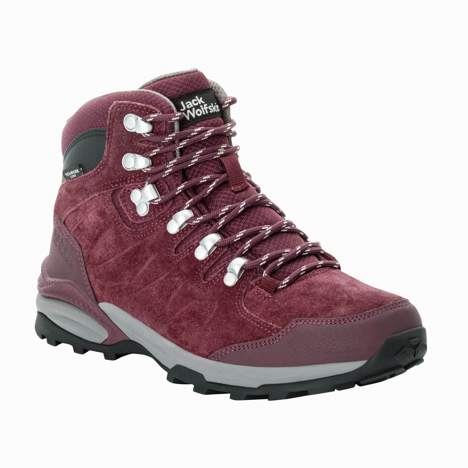 Buty damskie na wędrówki Jack Wolfskin REFUGIO TEXAPORE MID W dark maroon - 40,5