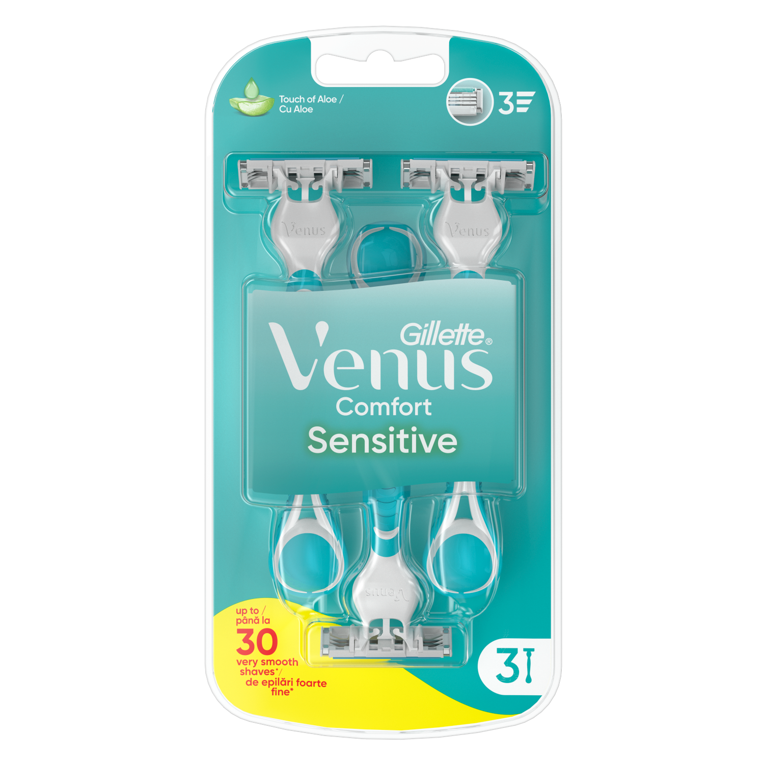 Gillette Venus 3 Sensitive maszynki do golenia damskie, 3 szt./1 opak.
