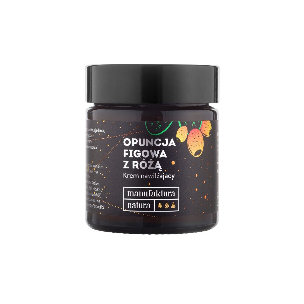 Manufaktura Natura krem nawilżający opuncja figowa z różą do twarzy, 60 ml