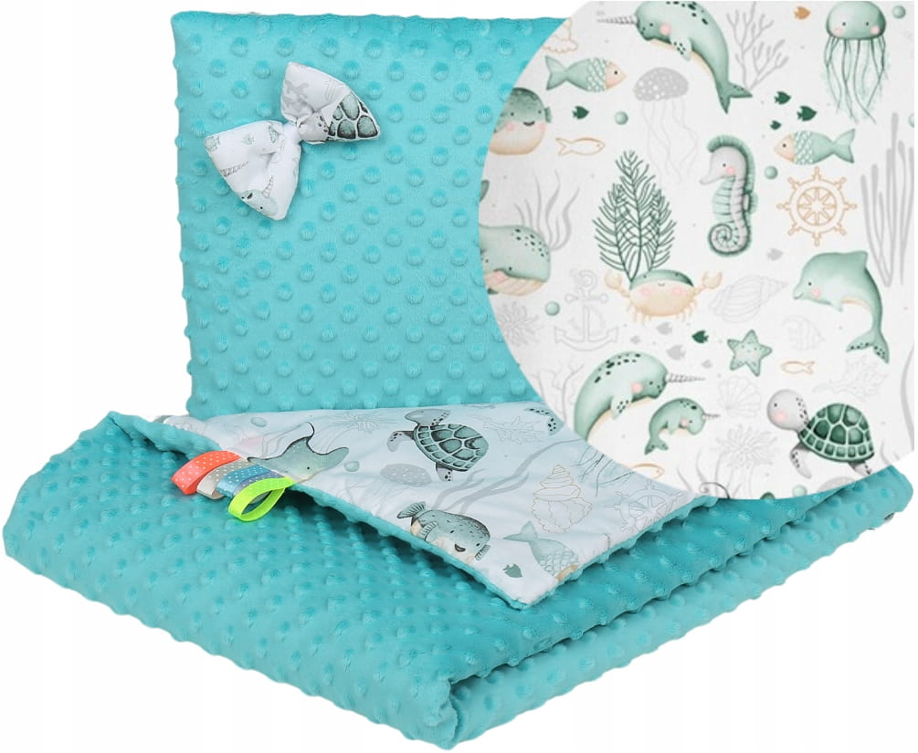 Babymam kocyk minky 75x100 kołderka + poduszka