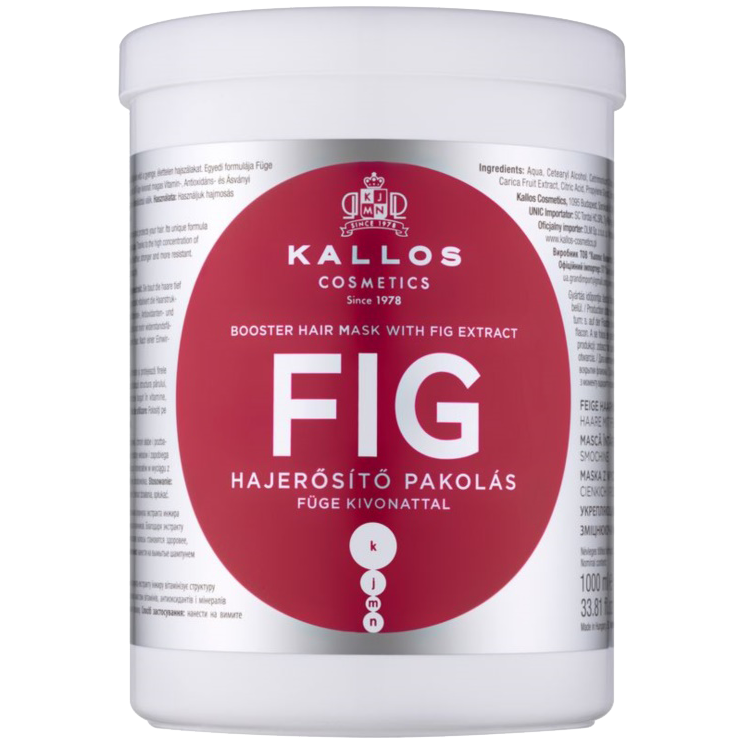 Kallos Fig wzmacniająca maska do włosów, 1000 ml