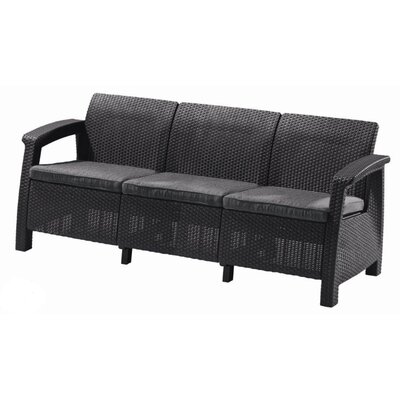 Sofa ogrodowa KETER Cofru Love Seat 3 osobowa Grafitowy