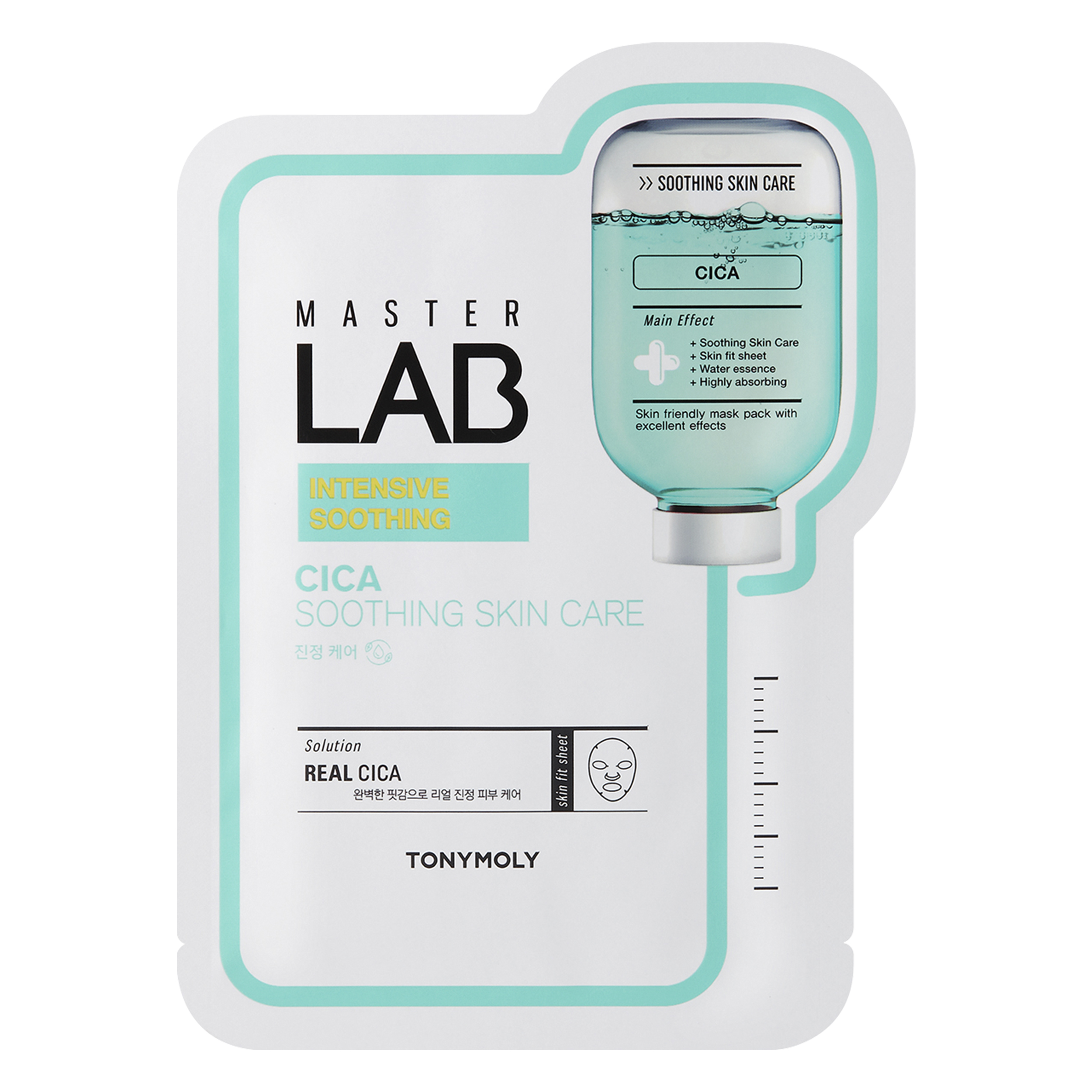 Tony Moly Master Lab kojąca maska do twarzy z ekstraktem z centella asiatica, 19 g