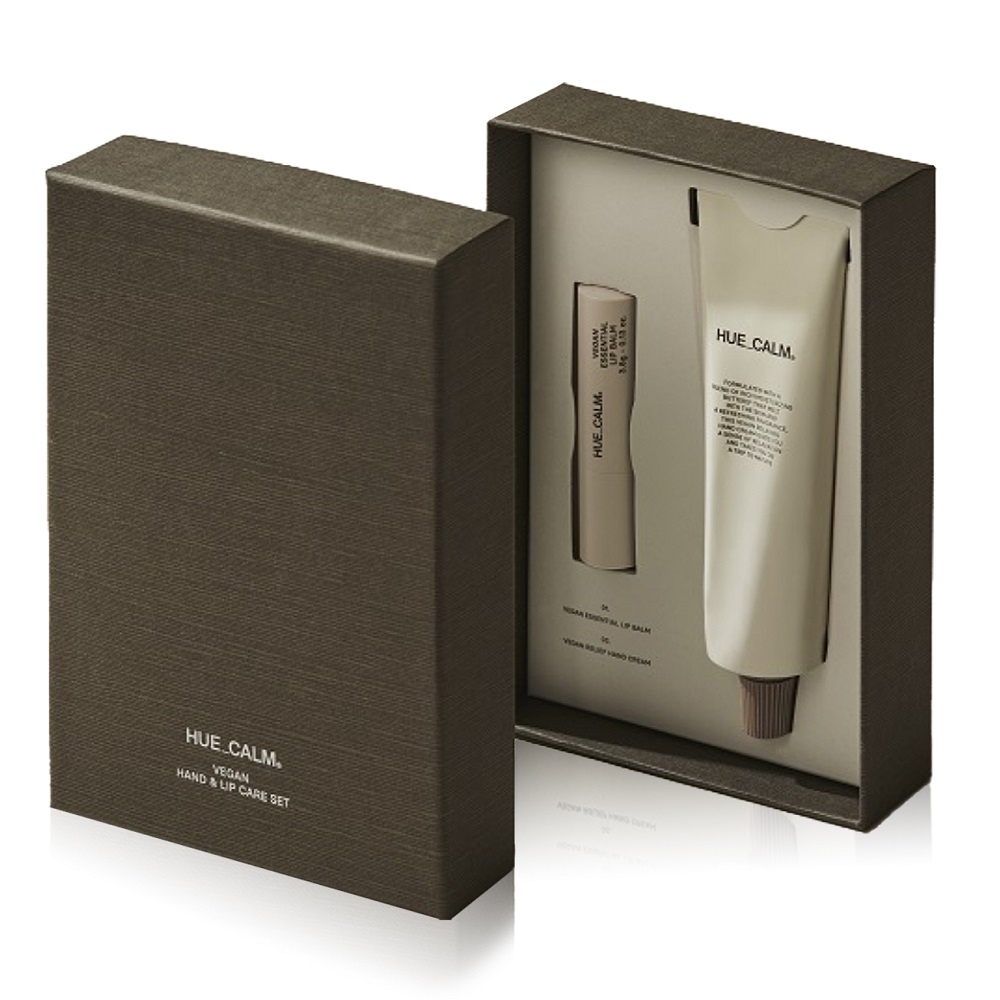 Hue Calm zestaw: krem do rąk, 50 ml + balsam do ust, 3,8 g