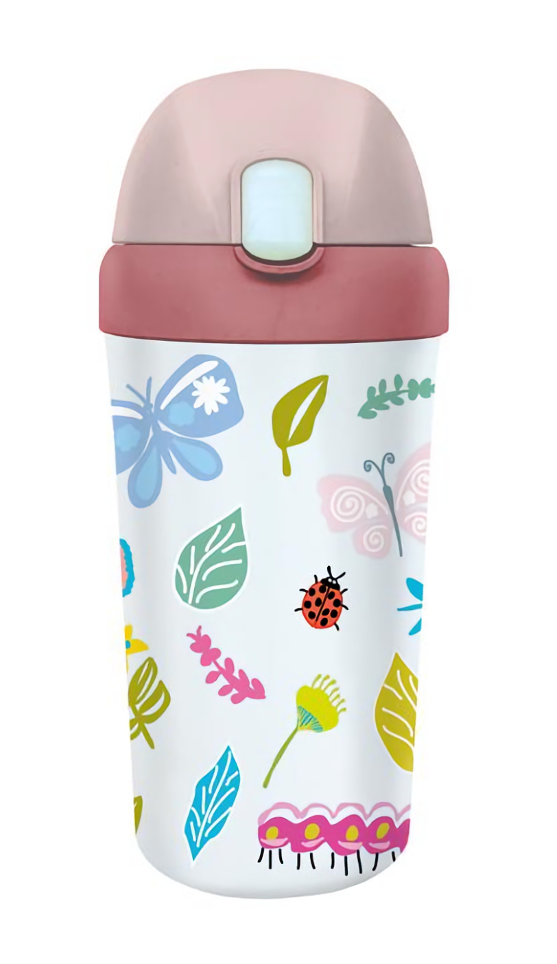 ChicMic - Bidon dla dzieci z tworzywa PLA 400 ml Buterflies Friends