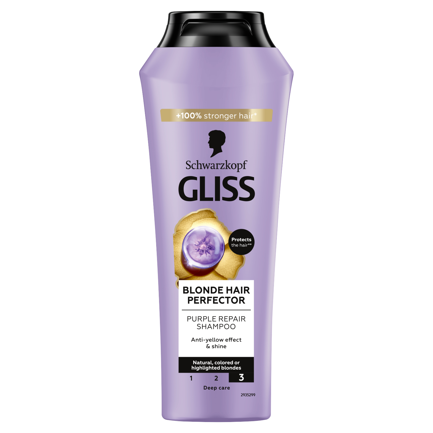 Gliss Blonde Hair Perfector szampon do włosów farbowanych lub rozjaśnianych blond, 250 ml