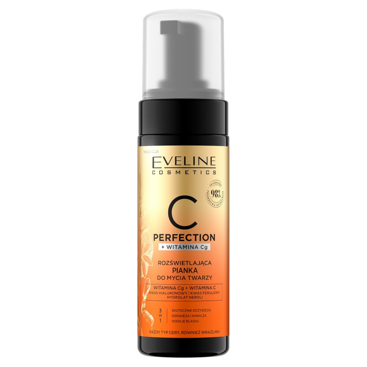 Eveline Cosmetics C-Perfection rozświetlająca pianka do mycia twarzy, 150 ml