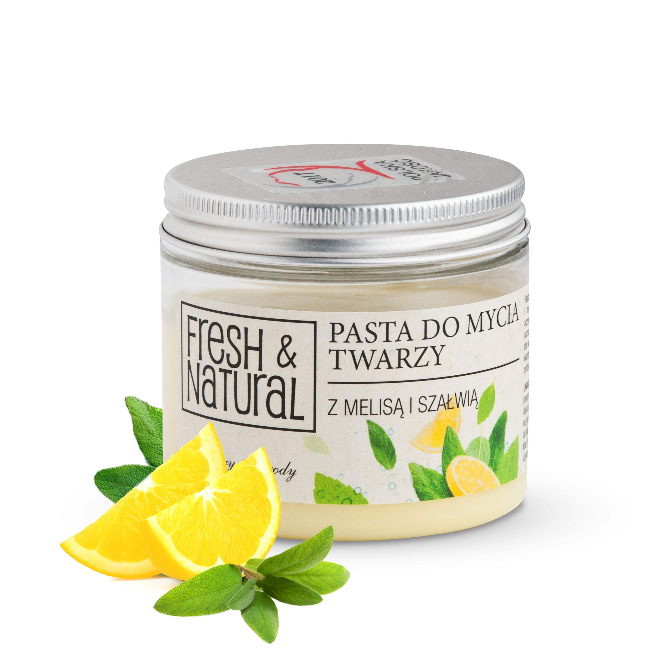Fresh & Natural pasta do mycia twarzy z melisą i szałwią, 150 ml