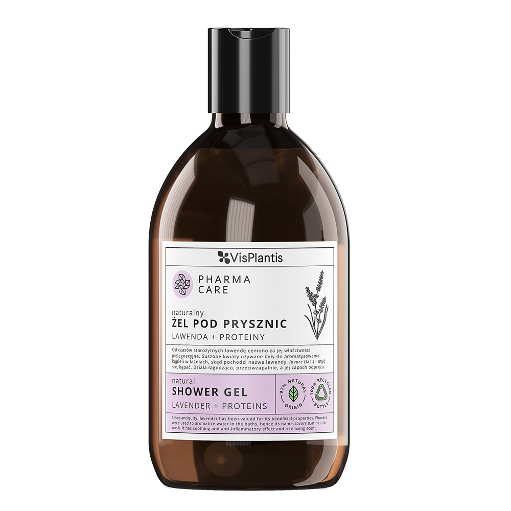 Vis Plantis Pharma Care nawilżający żel pod prysznic lawenda i proteiny, 500 ml