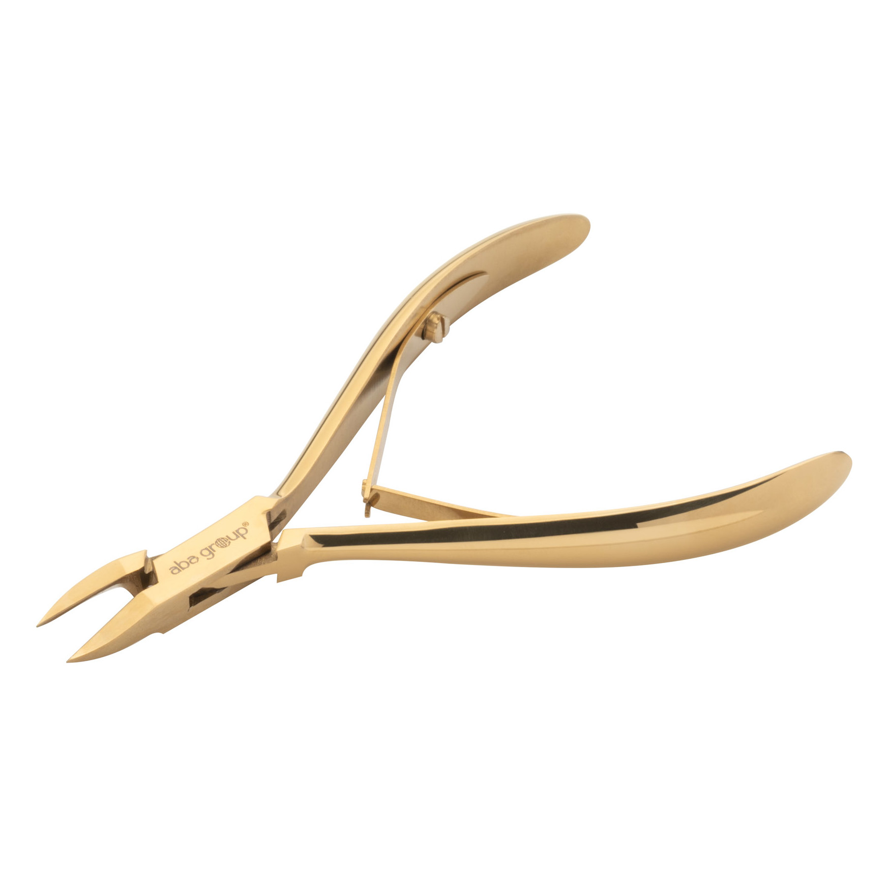 Aba Group cążki do paznokci zagięte, dwusprężynowe, złote, 1 szt.