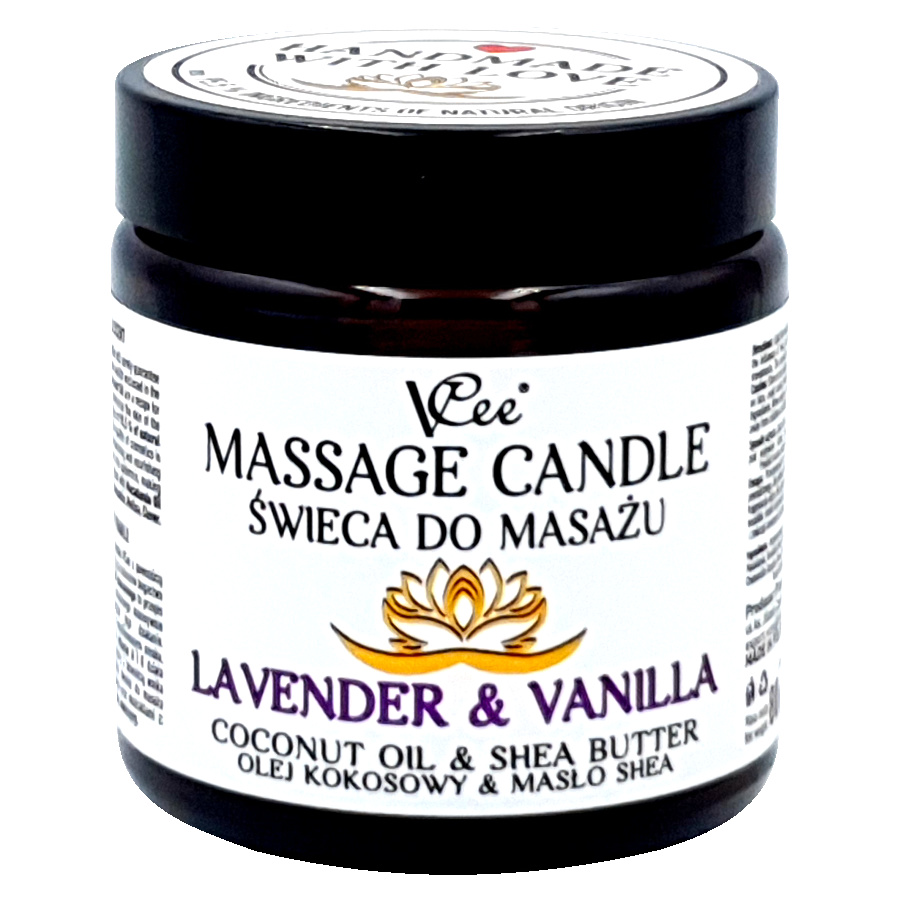 Vcee Lavender&Vanilla świeca do masażu ciała, 80 g